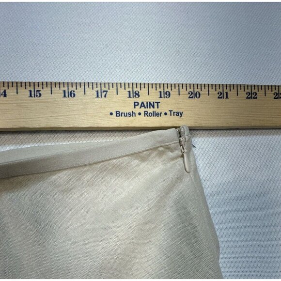 Westport 1962 Womens Maxi Skirt 18 Tan Beige Linen Blend Coastal Minimalist - Picture 7 of 12